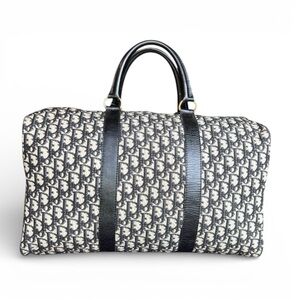 VINTAGE CHRISTIAN DIOR TROtter Boston Weekender Bag Monogram Canvas